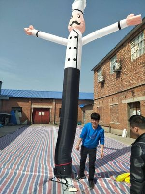 6m Chef gonflable Sky Dancing Air Tube Danseur homme agitant modèle pour la publicité extérieure