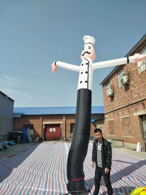 6m Chef gonflable Sky Dancing Air Tube Danseur homme agitant modèle pour la publicité extérieure