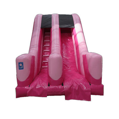 Location commerciale de petites glissières gonflables en PVC rose avec certification CE/EN71/EN14960