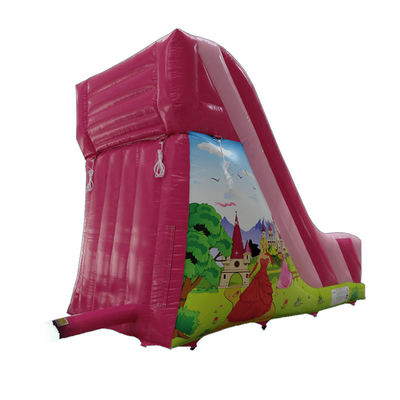 Location commerciale de petites glissières gonflables en PVC rose avec certification CE/EN71/EN14960