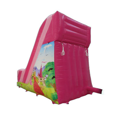 Location commerciale de petites glissières gonflables en PVC rose avec certification CE/EN71/EN14960