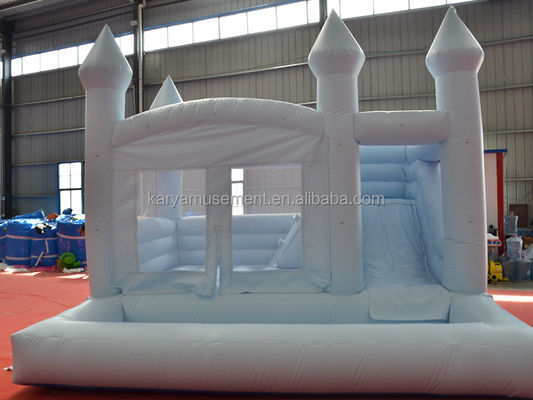 Couleur personnalisée Fête de mariage portable Bounce House Combo Slide et Pit de balle pour les enfants