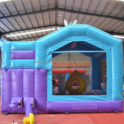 Unisexe PVC exquis arc-en-ciel unicorne gonflable Bouncer sautant château pour le terrain de jeux