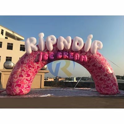 Événements d'entreprise personnalisés en plein air Arc gonflable avec publicité sur le thème du dauphin