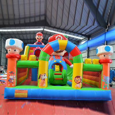 Groupe d'âge 14 ans et plus Portable PVC gonflable Mario Fun City Jeu de terrain de jeu pour enfants