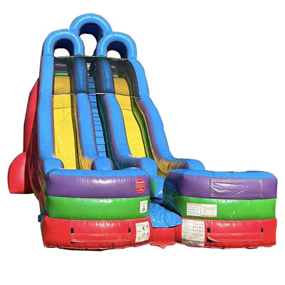 Piscine à double toboggan personnalisable avec deux petites piscines et kits de réparation inclus