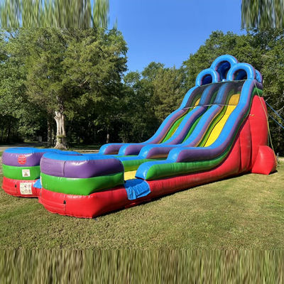 Piscine à double toboggan personnalisable avec deux petites piscines et kits de réparation inclus