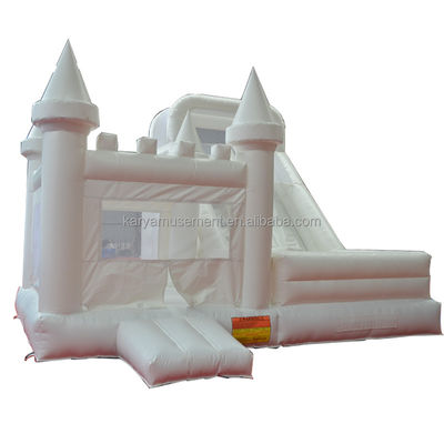 Logo personnalisé Acceptable Château de saut intérieur pour enfants Château gonflable en PVC blanc