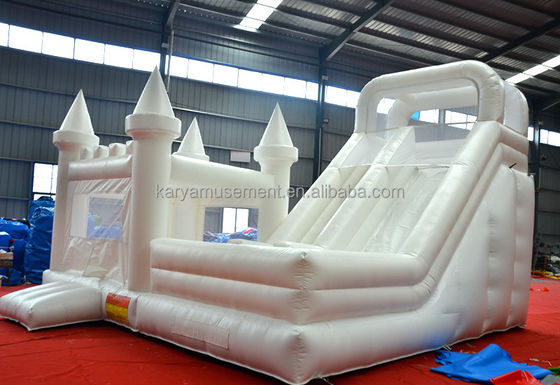 Logo personnalisé Acceptable Château de saut intérieur pour enfants Château gonflable en PVC blanc