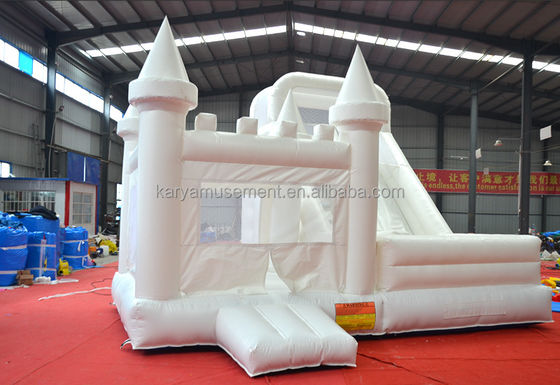 Logo personnalisé Acceptable Château de saut intérieur pour enfants Château gonflable en PVC blanc