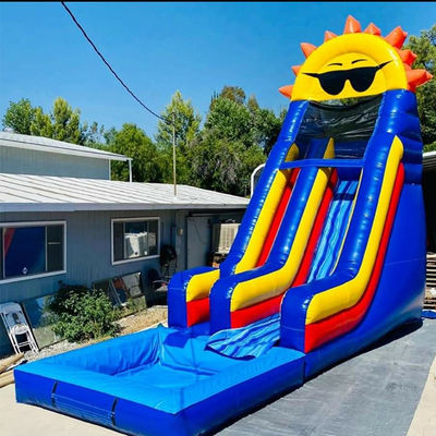 Piscine amovible Location de pièces détachées Commercial PVC Thème solaire toboggan à eau gonflable