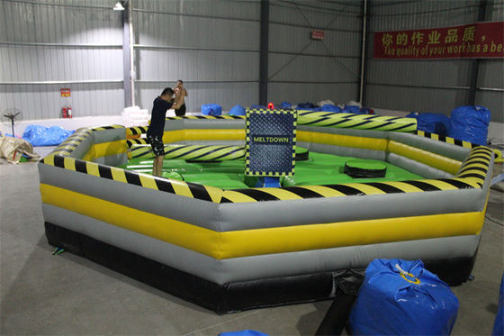 Jeu interactif gonflable à couleur personnalisée Meltdown Jumper mécanique pour adultes