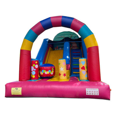 Location de fêtes Thème de la maison de bonbons glisse sèche gonflable avec certification CE/EN71/EN14960