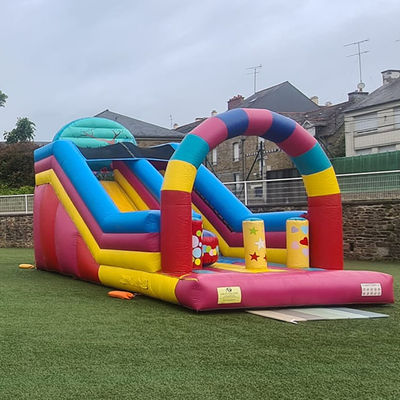 Location de fêtes Thème de la maison de bonbons glisse sèche gonflable avec certification CE/EN71/EN14960