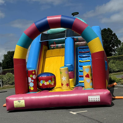 Location de fêtes Thème de la maison de bonbons glisse sèche gonflable avec certification CE/EN71/EN14960