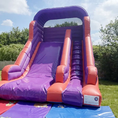 Glissière à saut en terrasse pour enfants et adultes Glissière à eau en PVC violet