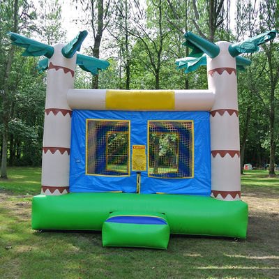 14 ans de plus Couleur personnalisée Palmier tropical Bouncy Kids Bouncing Château à louer