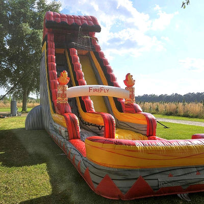CE/EN71/EN14960 Certifiée maison à rebond d'eau, toboggan avec piscine et terrain de jeux dans la cour