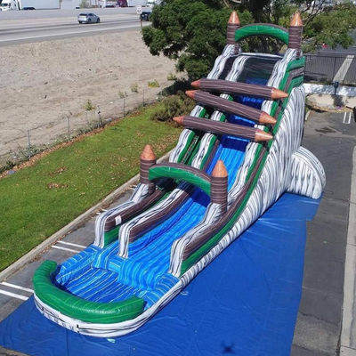 Location commerciale Jeux gonflables pour enfants Garde arrière Blocage de tronc d'eau toboggan avec piscine