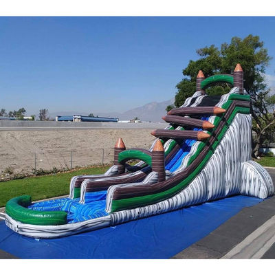 Location commerciale Jeux gonflables pour enfants Garde arrière Blocage de tronc d'eau toboggan avec piscine