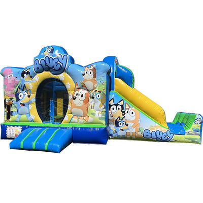 Location de fêtes commerciales en PVC Bluey Cartoon Bounce Jumping House Château avec glissement
