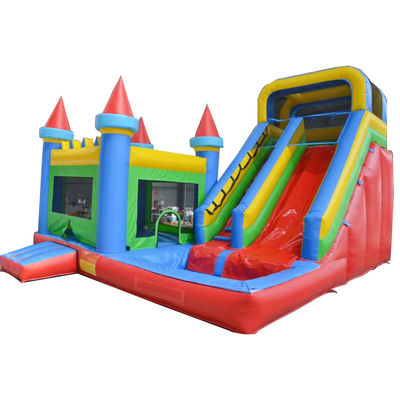 Personnaliser Accepté PVC Rouge et Bleu Jeux gonflables Slide de la maison de vide pour les enfants