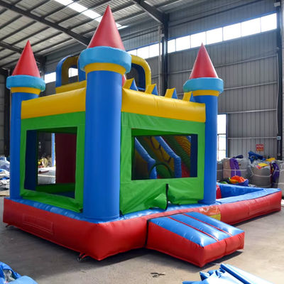 Personnaliser Accepté PVC Rouge et Bleu Jeux gonflables Slide de la maison de vide pour les enfants