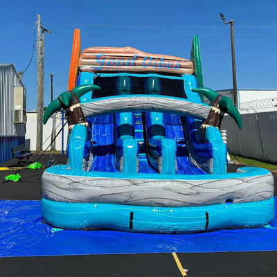 Tableau de surf en PVC commercial à doubles glissades Glissière à eau pour les fêtes Location Expédition express