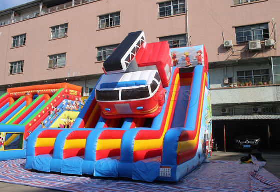 Glissière sèche gonflable commerciale avec logo personnalisé Glissière de saut de clown de cirque de carnaval