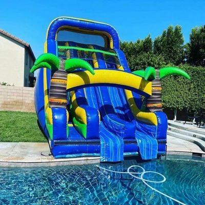 Commercial Jouet gonflable PVC Palm Tree Trunk Water Slide pour la promotion d'événements commerciaux
