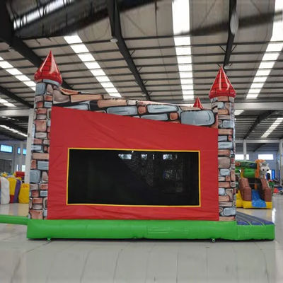 Blower Commercial Animation de dessins animés en PVC maison gonflable avec piscine à toboggan