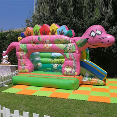 CE/EN14960 Certifié Château de maison gonflable avec thème zoo de dinosaures mignons