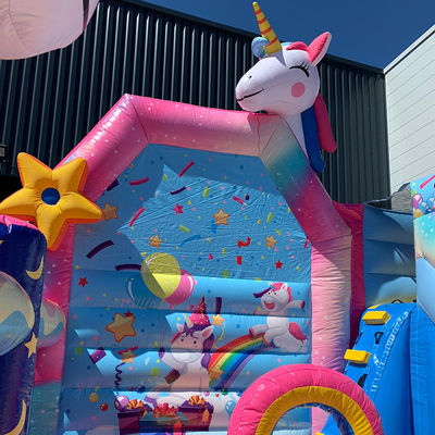 Jeux de trampoline pour enfants en PVC Rainbow Unicorn