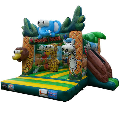 Logo personnalisé imprimé Mini Commercial PVC Safari maison gonflable pour enfants