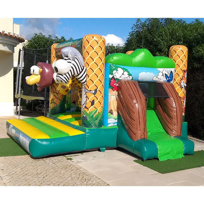 Logo personnalisé imprimé Mini Commercial PVC Safari maison gonflable pour enfants