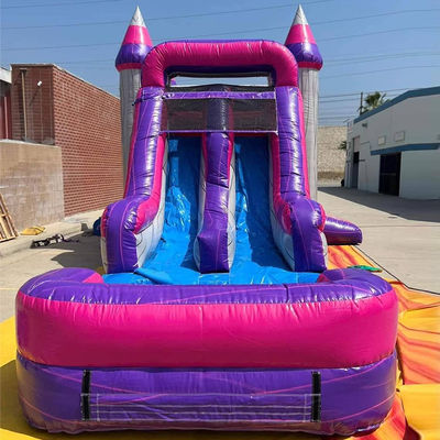Maison gonflable commercialement acceptable avec piscine à toboggan