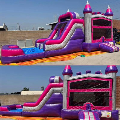 Maison gonflable commercialement acceptable avec piscine à toboggan
