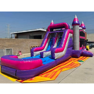 Maison gonflable commercialement acceptable avec piscine à toboggan