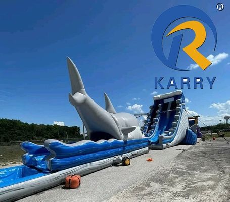 Caractéristiques personnalisées toboggan gonflable pour adultes avec piscine maison de rebond PVC durable