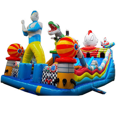 Unisexe enfants gonflables amusant ville Dino thème maison rebondissante toboggan pour les événements de fête