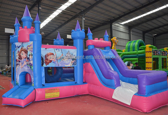 Caractéristiques Portable enfants château coquin maison gonflable avec toboggan et piscine