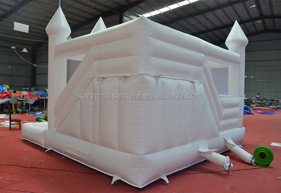 Nouveau bâtiment Moonwalk Trampoline de mariage Commercial White Bouncy Castle pour les fêtes