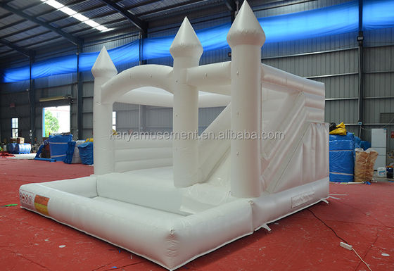 Nouveau bâtiment Moonwalk Trampoline de mariage Commercial White Bouncy Castle pour les fêtes