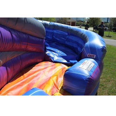 Grand toboggan gonflable avec deux voies de glissement humide et 0,55 mm Plato PVC