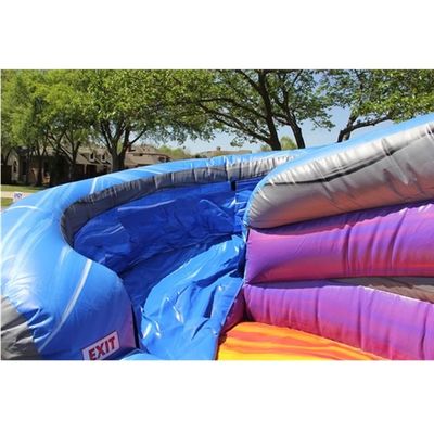 Grand toboggan gonflable avec deux voies de glissement humide et 0,55 mm Plato PVC
