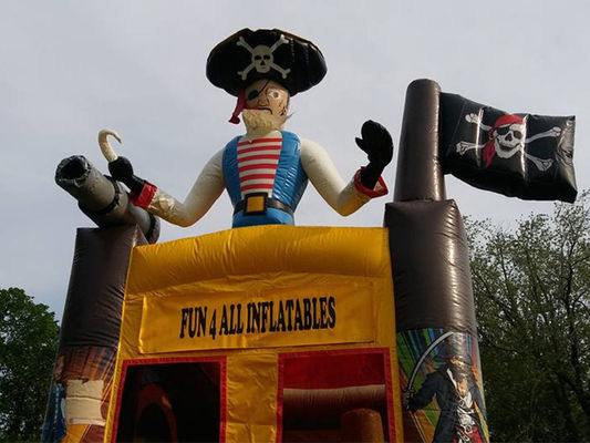 Jeu en plein air thème pirate maison gonflable avec glissement à sec