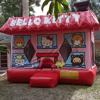 14 ans de popularité Red Hello Kit-ty Trampoline gonflable Château avec kits de réparation