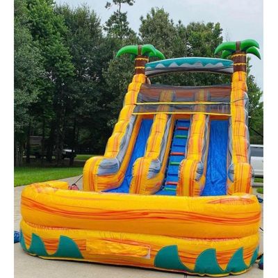 Capacité maximale du jardin &gt; 500 kg, toboggan gonflable avec piscine