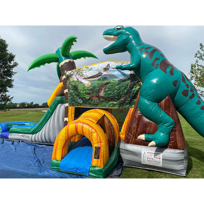 Découvrez le frisson de l'ère des dinosaures avec notre maison gonflable et notre toboggan.