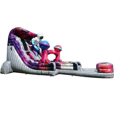 Explorez la planète jouets gonflables astronaute toboggans gonflables avec piscine